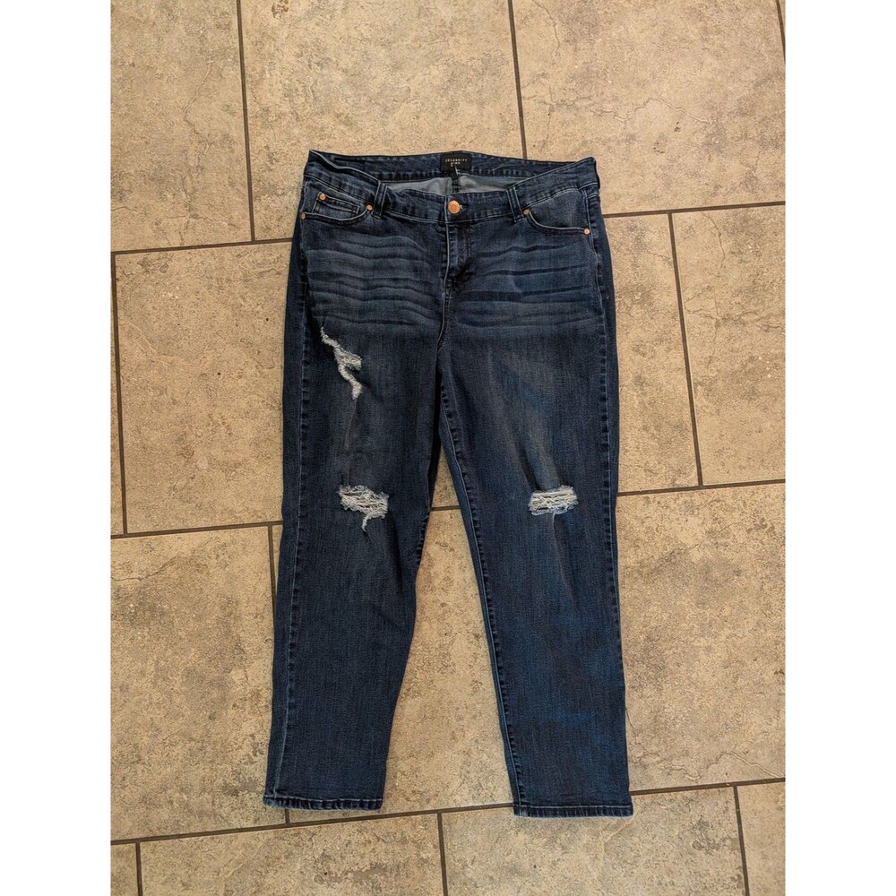 Celebrity Pink Women's Jeans Size 18 Distressed Skinny Dark Wash Stretch
